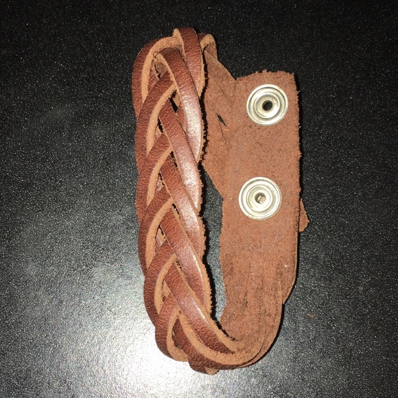 Set of 3 leather bracelets - Picture 2 of 4